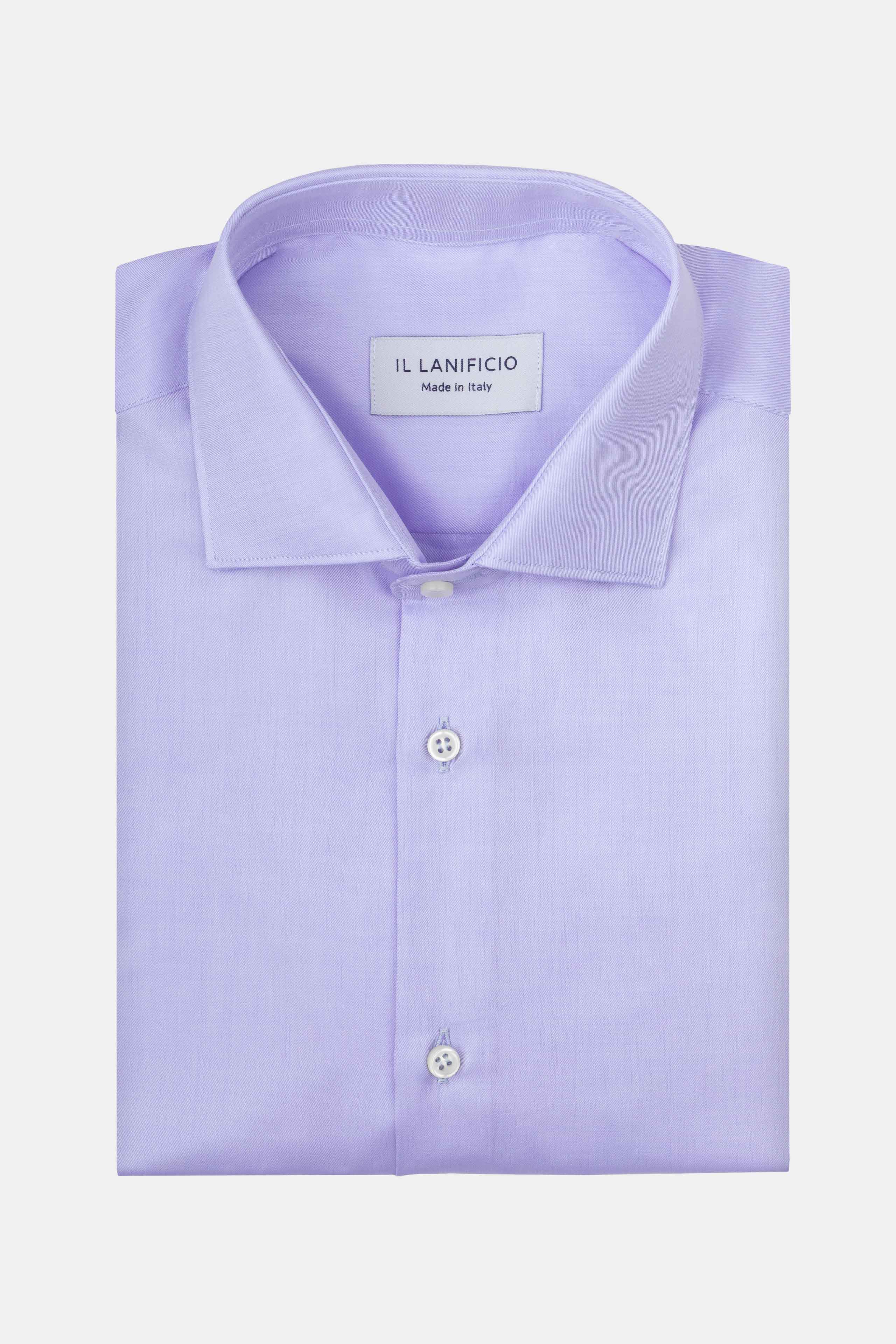 Chemise Regular Fit à Col Français - Bleu clair