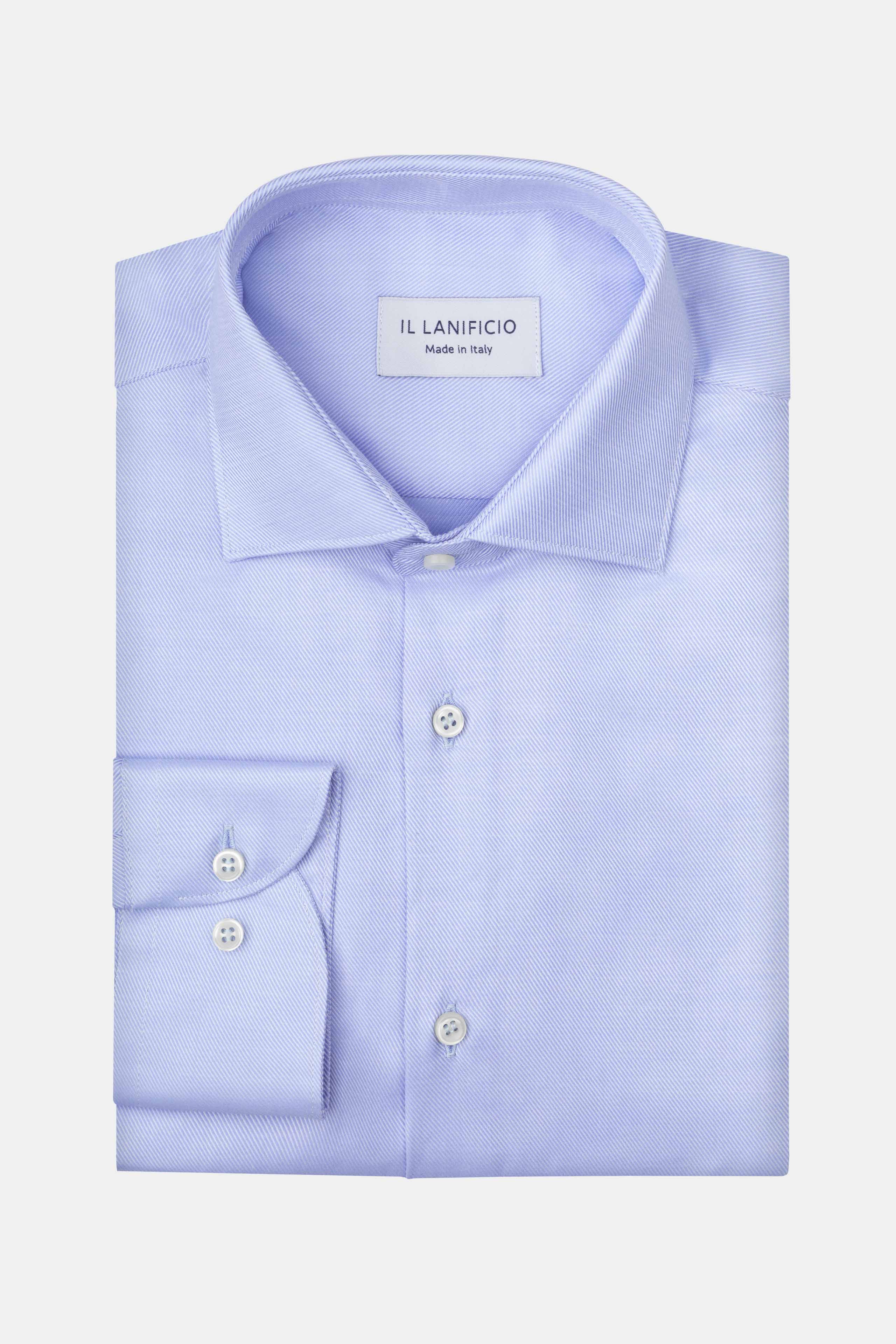 Camicia Regular Elegante in Cotone - AZZURRO