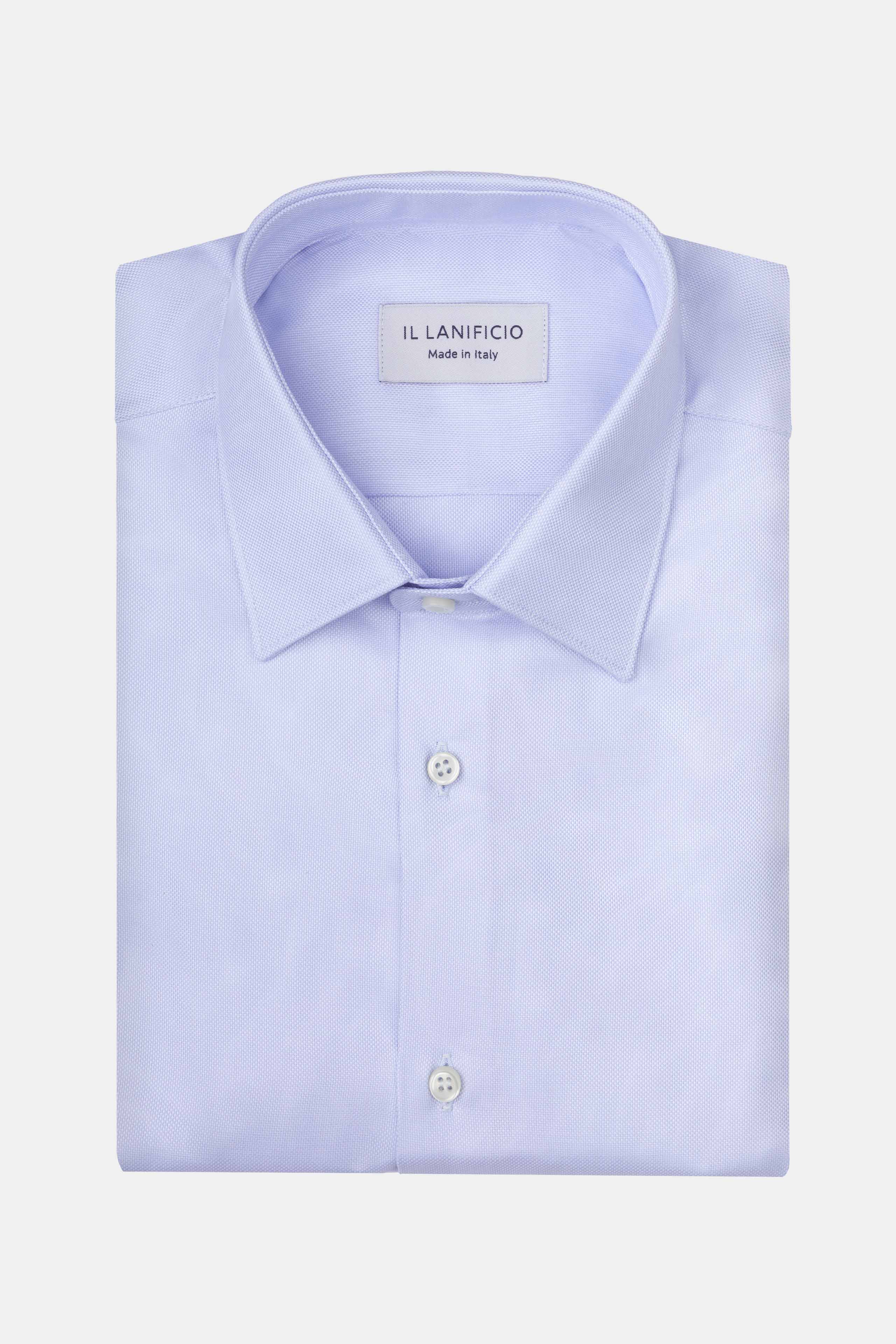 Regular Shirt with Classic Collar - Light blue