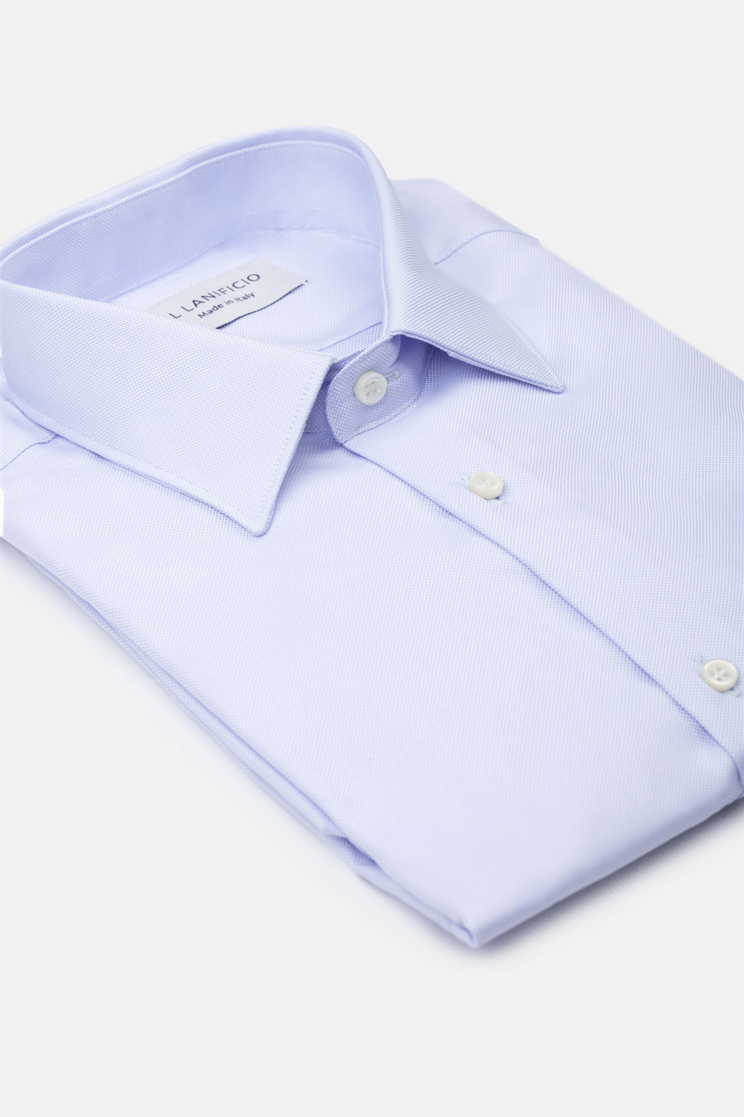 Regular Shirt with Classic Collar - Light blue