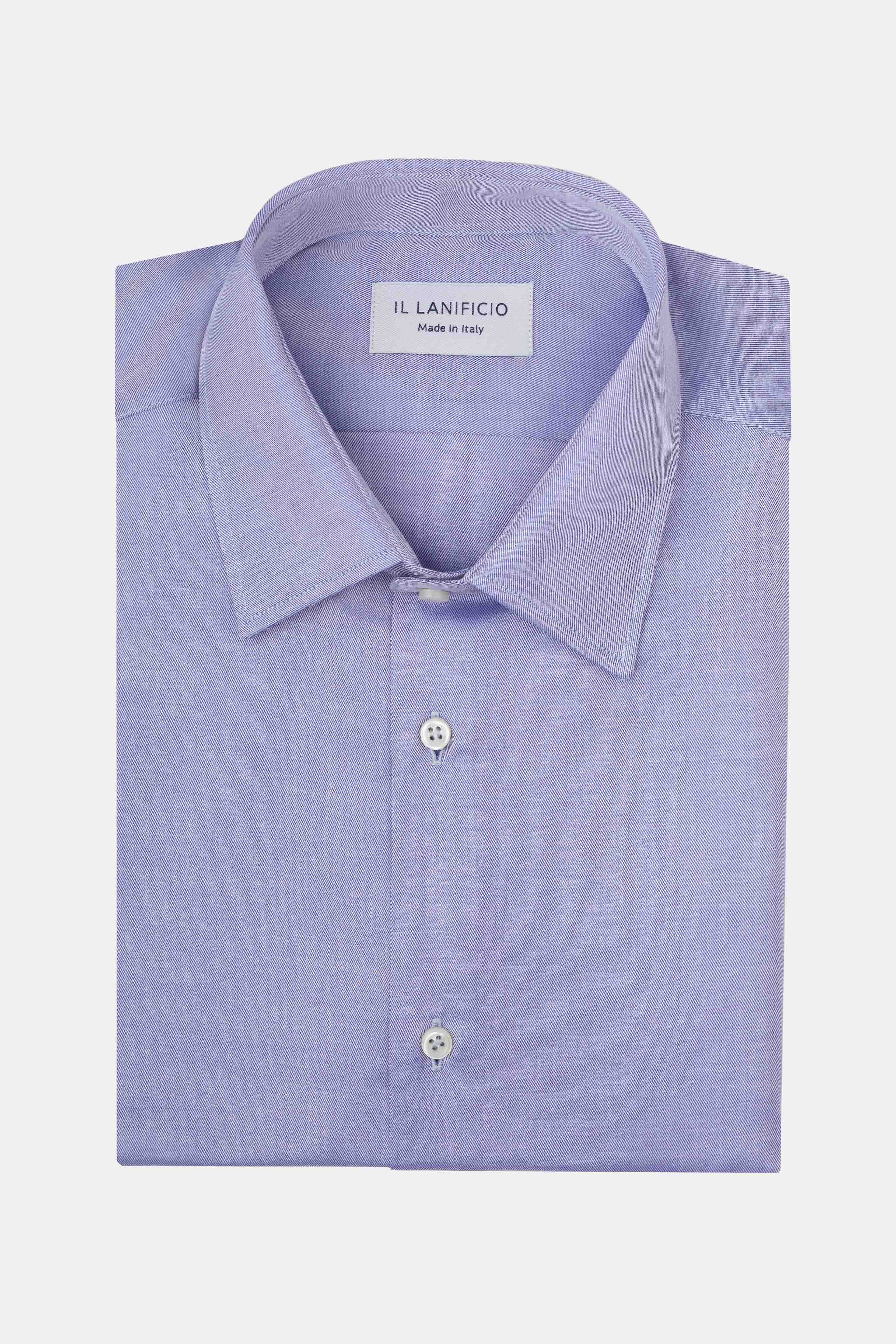 Slim Shirt with Classic Collar - Light blue