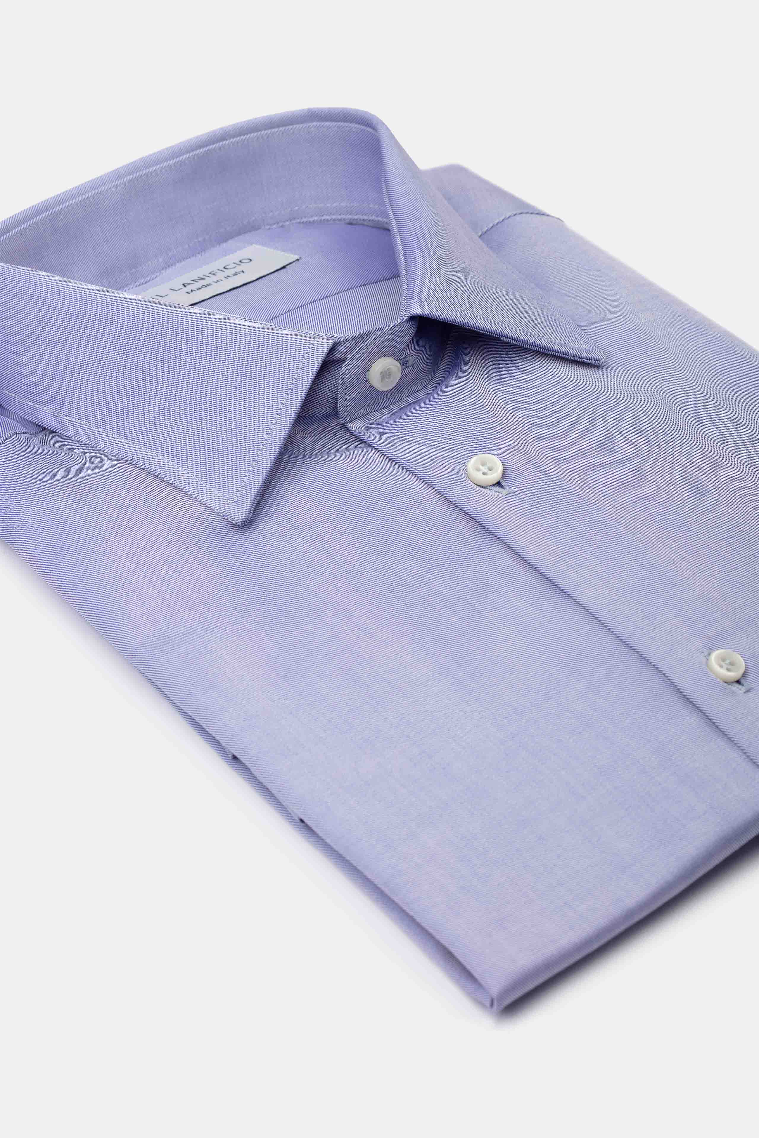 Slim Shirt with Classic Collar - Light blue