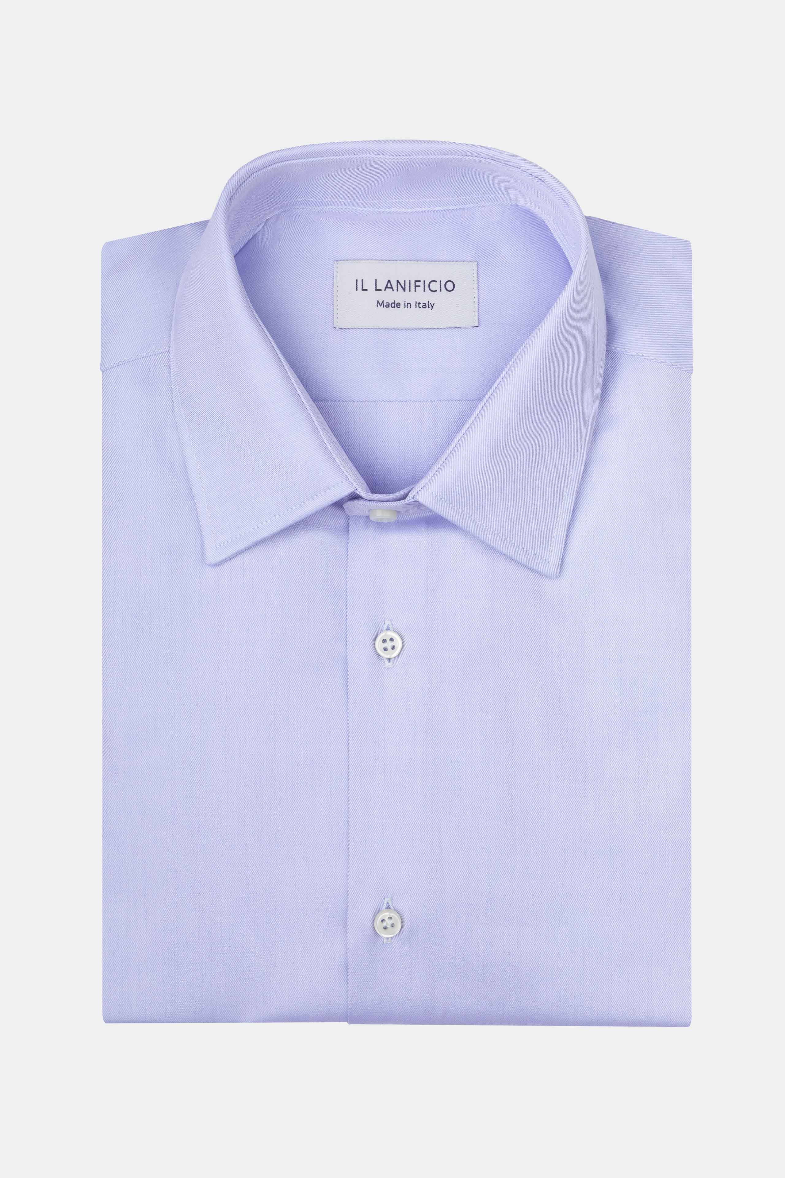 Slim Shirt with Classic Collar - Sky blue