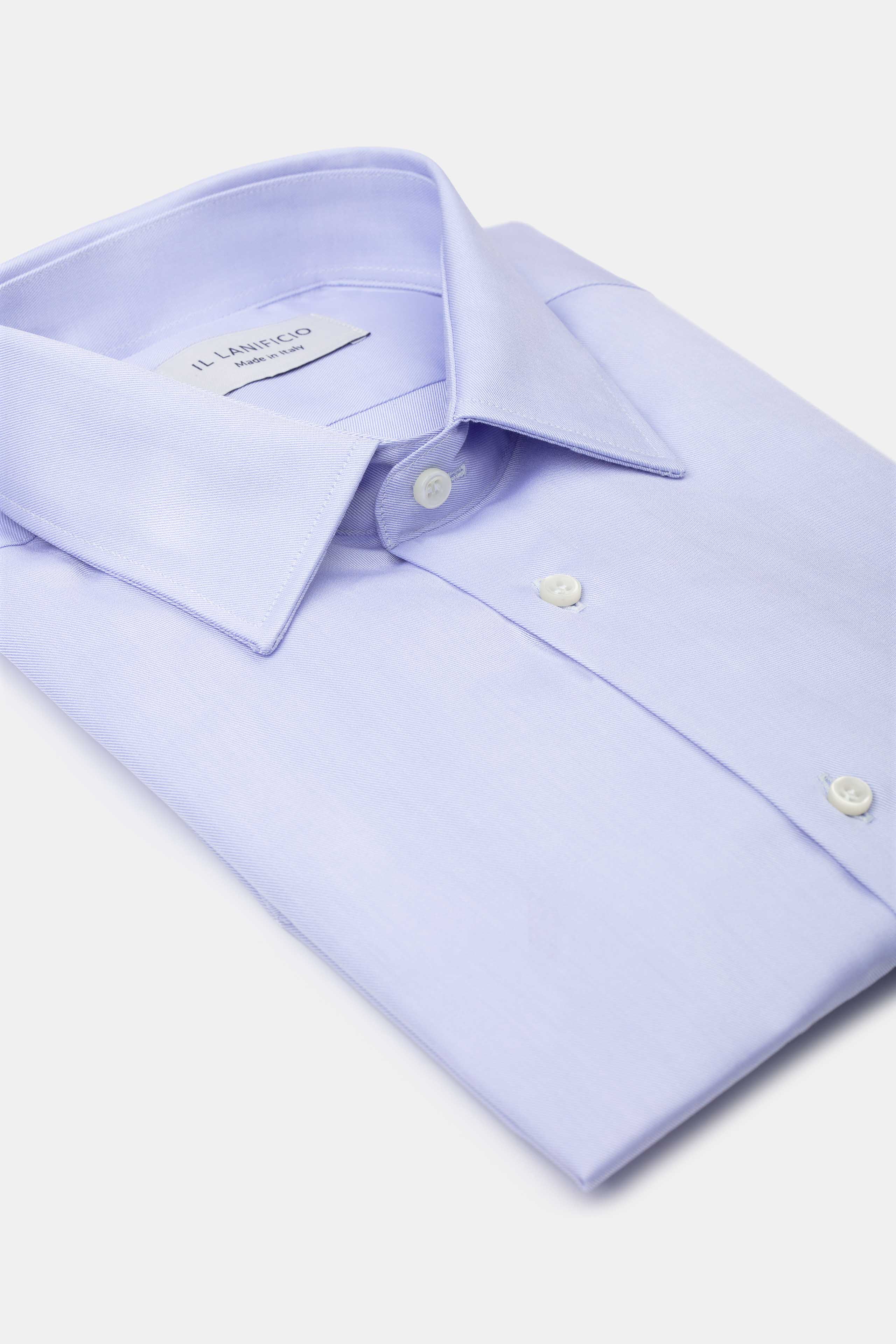 Slim Shirt with Classic Collar - Sky blue