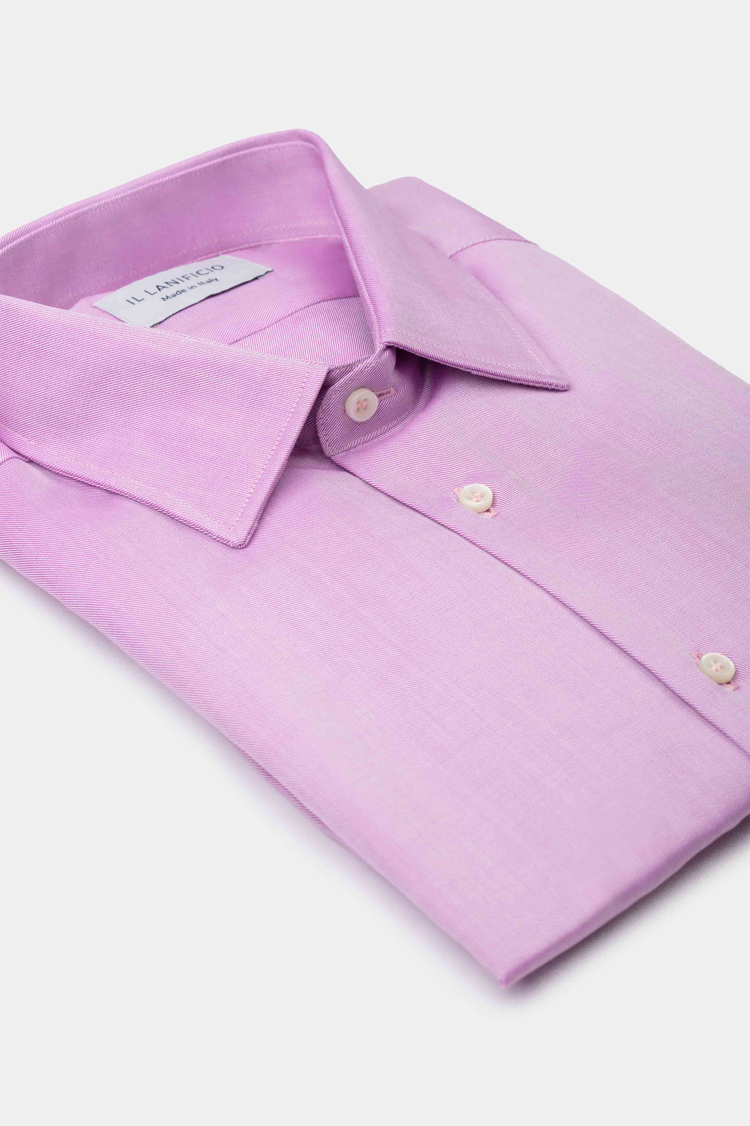 Slim Shirt with Classic Collar - PINK/PEONY