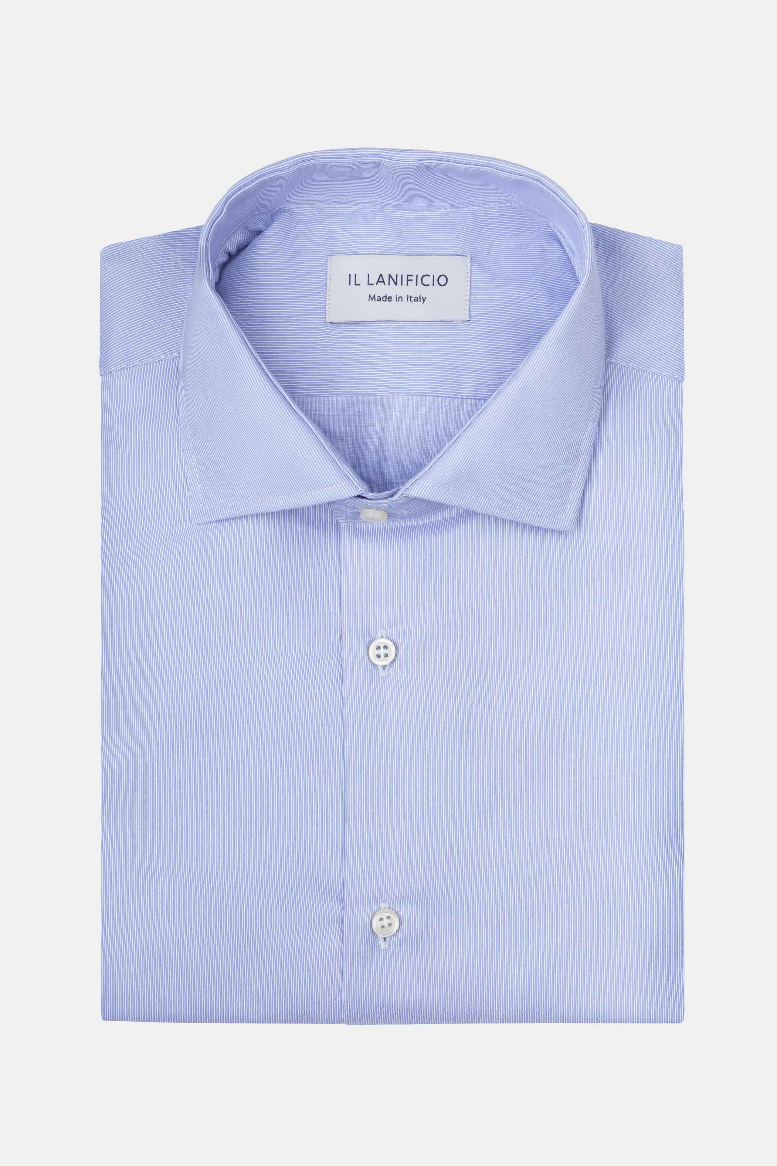 Slim Fit Pique Shirt - Light blue