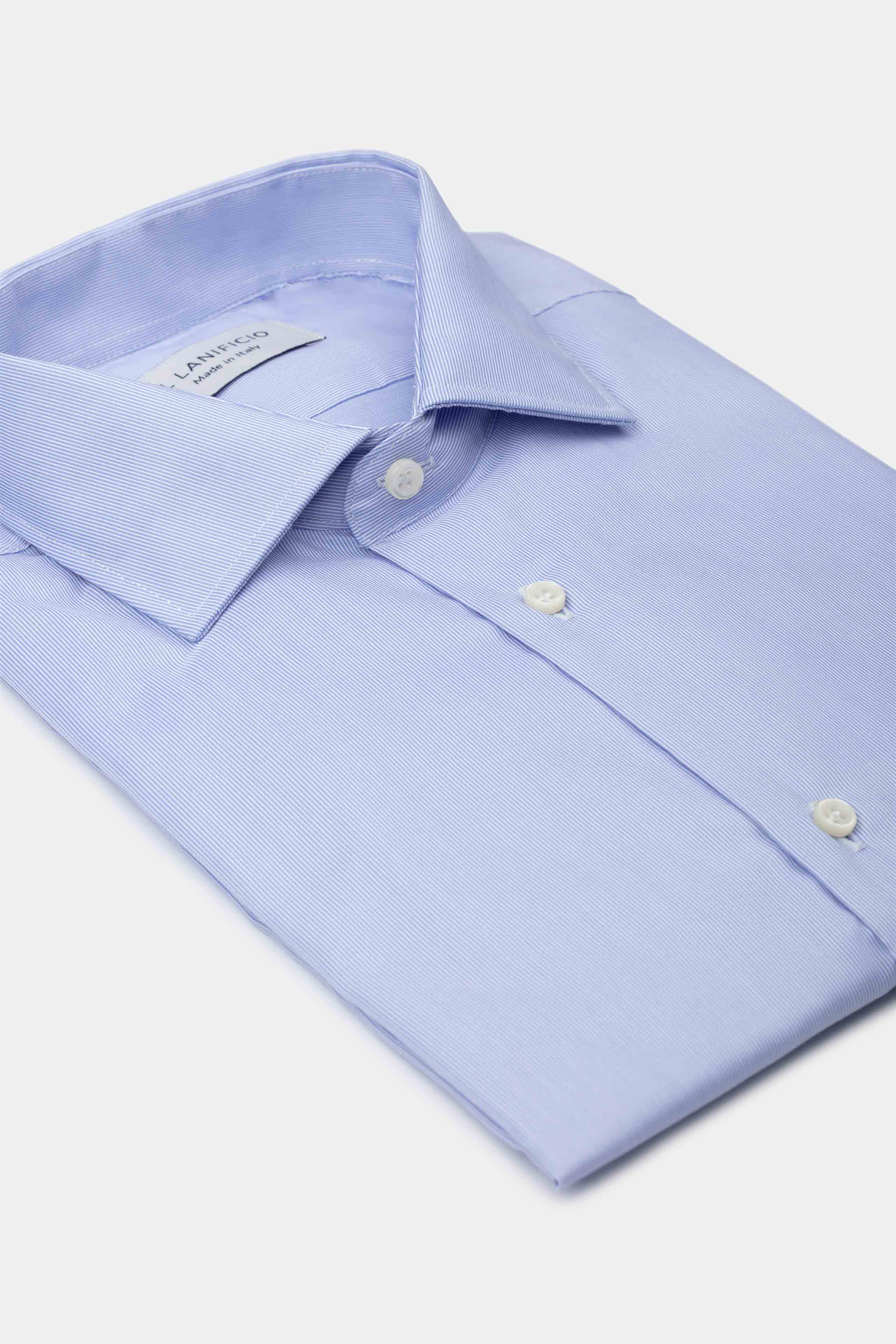 Slim Fit Pique Shirt - Light blue