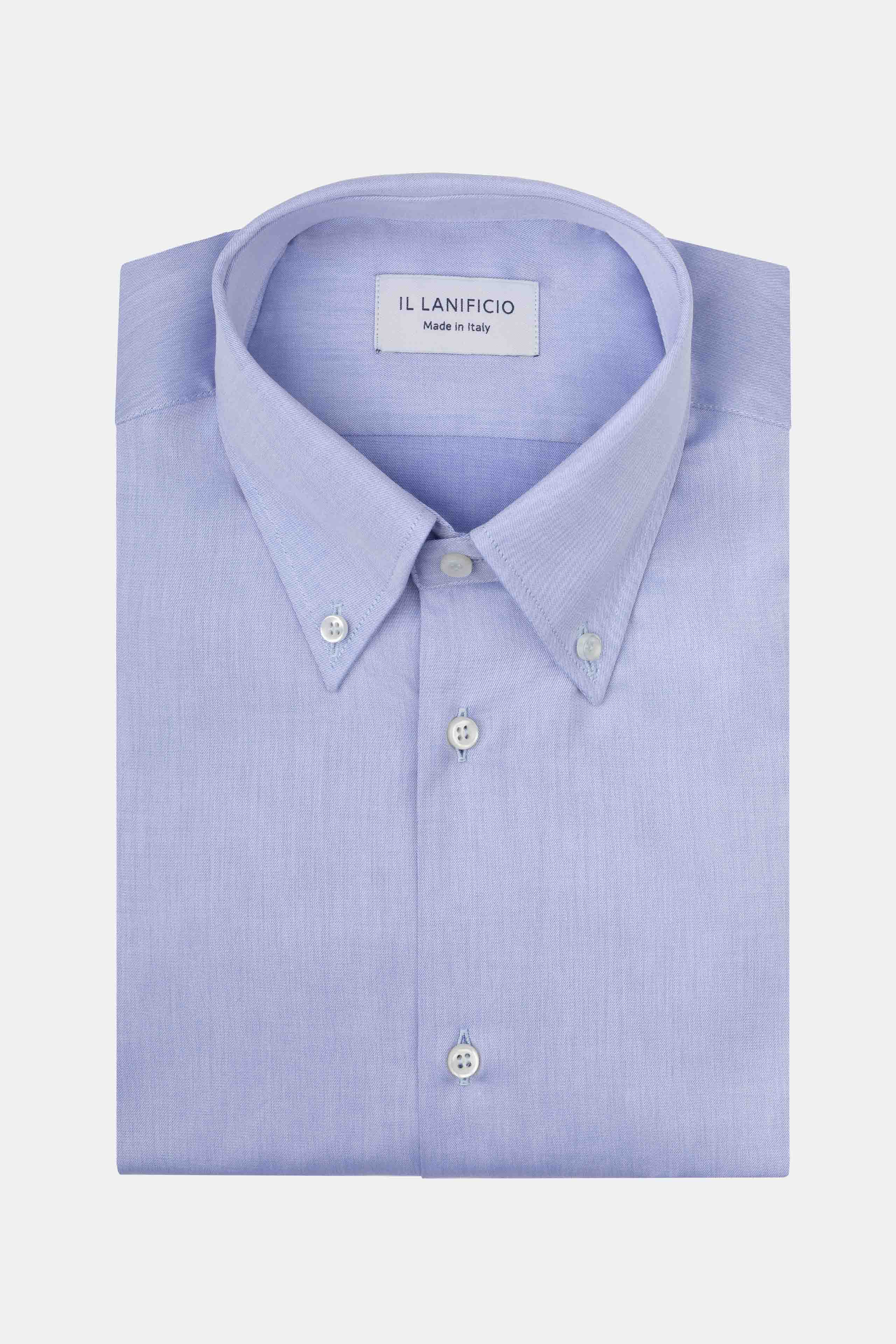 Chemise Slim en Double Retors - Bleu clair