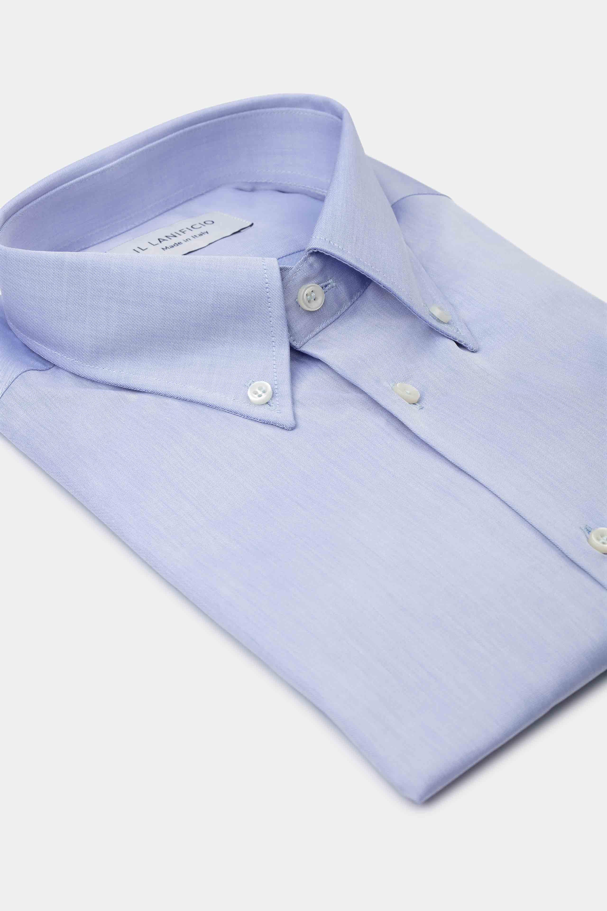 Slim Double Twisted Shirt - Light blue