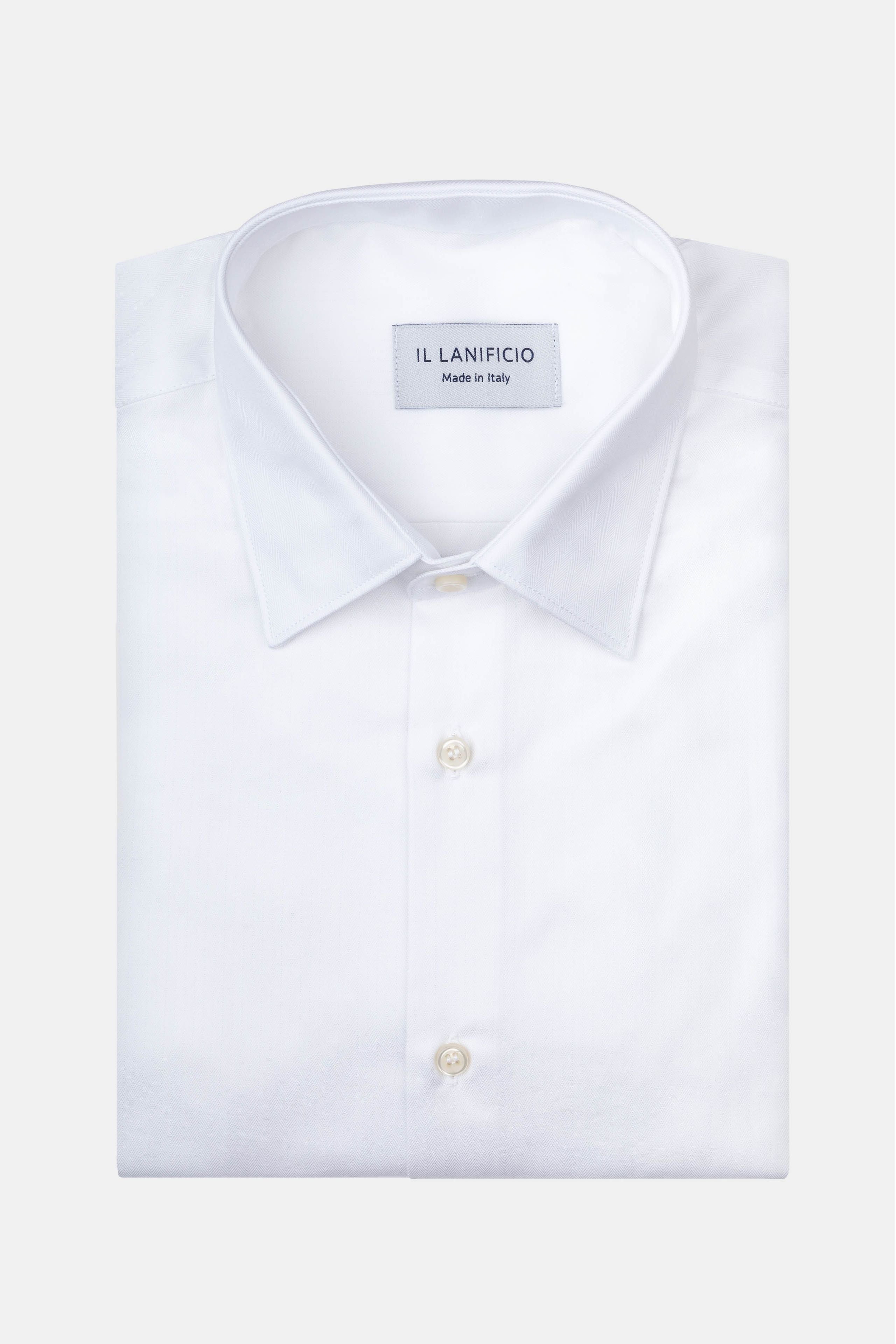 Regular Shirt with Classic Collar - WHITE