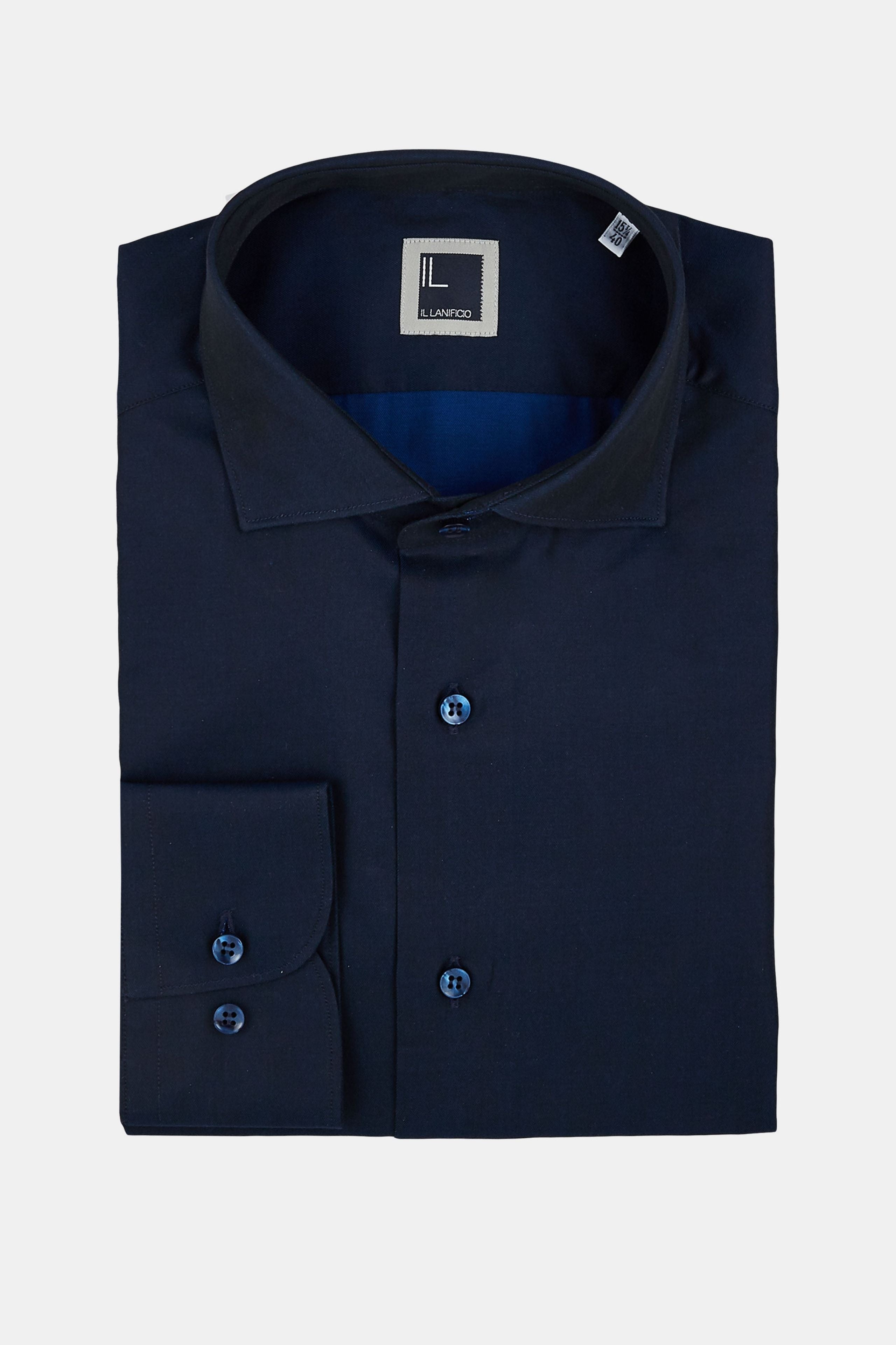 Twill slim shirt - BLUE