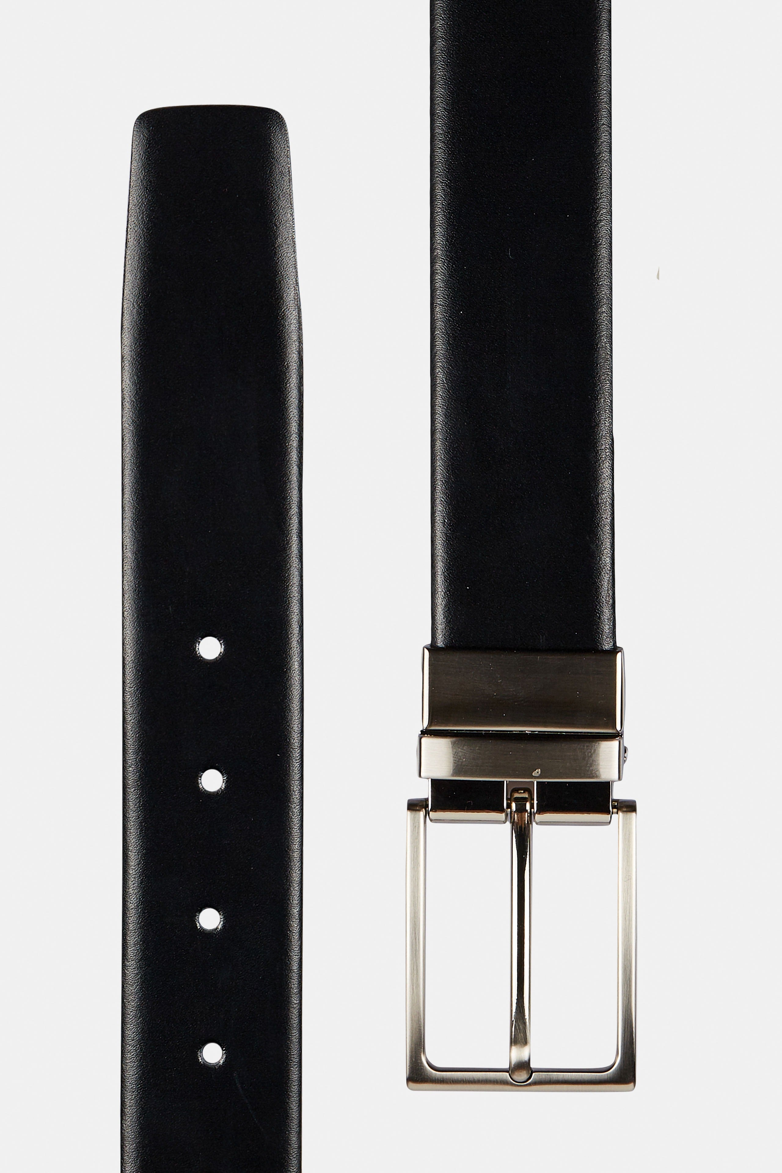 Reversible leather belt - Black-Brown