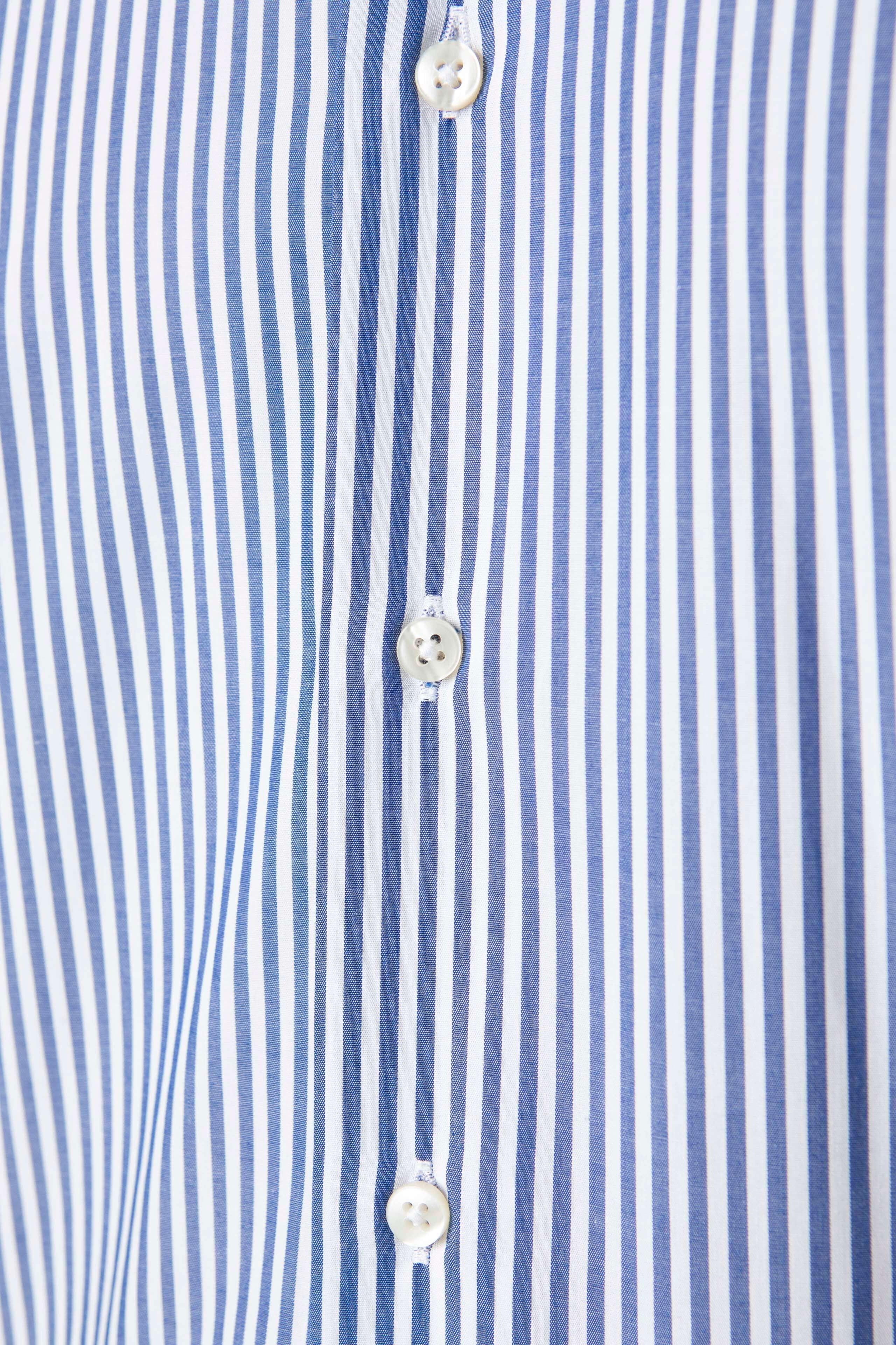 No iron striped shirt - Blue stripe