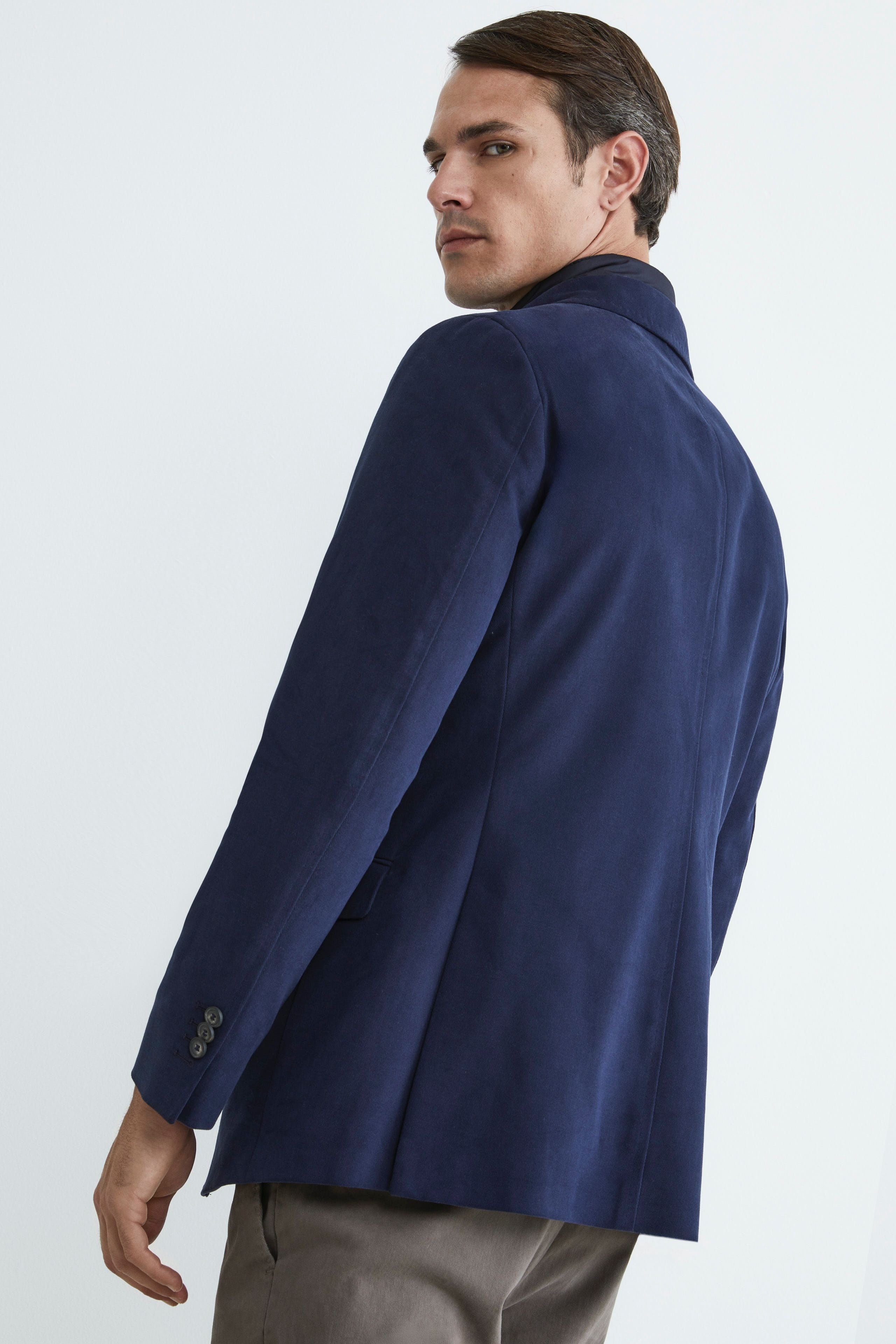 Cotton jacket with waistcoat - Medium blue